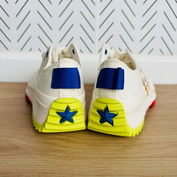 ❤️Converse Run Star Hike Platform Low Size 9.5 Women's Shoes Beige Red A08196C❤️ - Picture 6 of 12